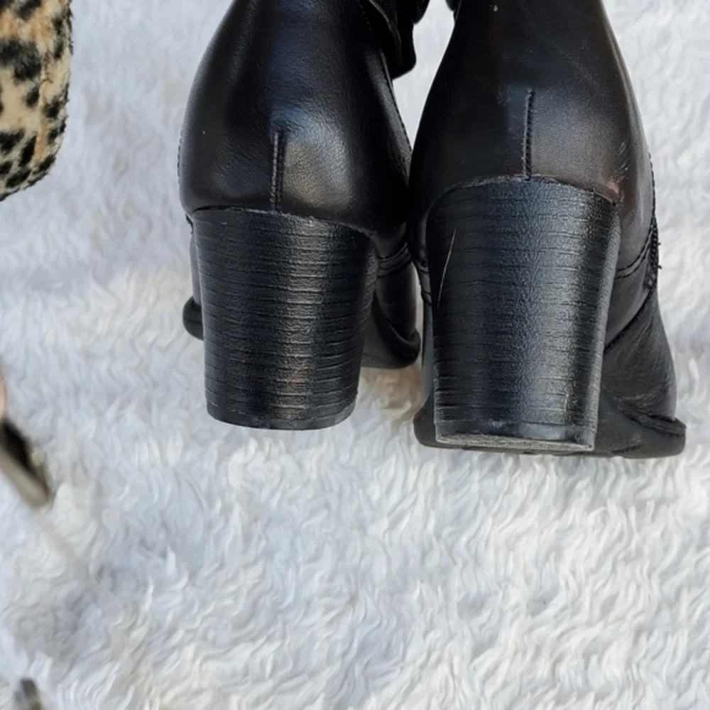 Bøc leather faux tie Ankle boots 9 - Picture 4 of 12